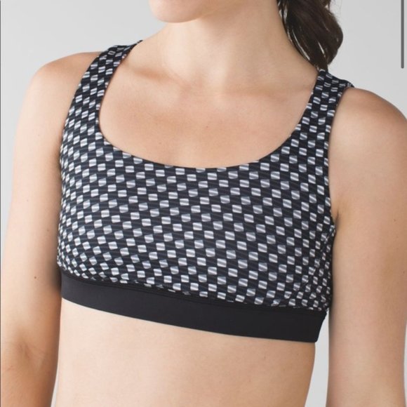 Lululemon | Energy Bra Exhale in Deep Dive White Black Size 4 - Picture 2 of 10